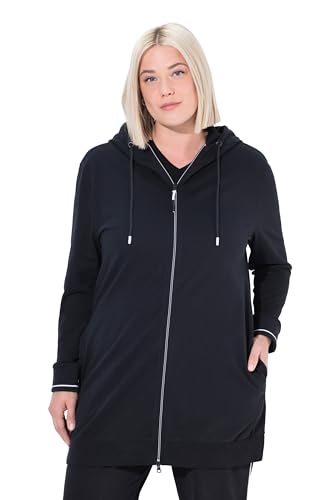Ulla Popken Damen große Größen Übergrößen Plus Size Sweatjacke lang, Accent von Ulla Popken