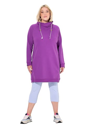 Ulla Popken Damen große Größen Übergrößen Plus Size Sweatkleid, Stehkragen, Langarm, Taschen lila 54+ 825247824-54+ von Ulla Popken