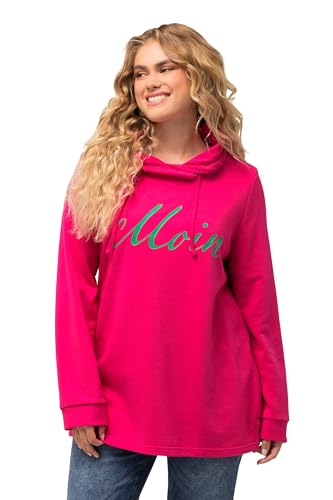 Ulla Popken Damen große Größen Übergrößen Plus Size Sweatshirt, Moin, Stehkragen, Langarm magentapink 42+ 826452528-42+ von Ulla Popken