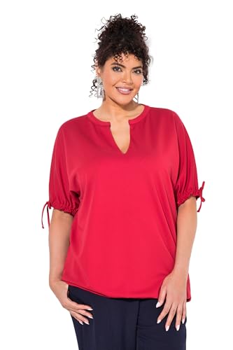 Ulla Popken Damen große Größen Übergrößen Plus Size Sweatshirt, Oversized, Tunika-Ausschnitt, Halbarm Lychee 46+ 839878530-46+ von Ulla Popken