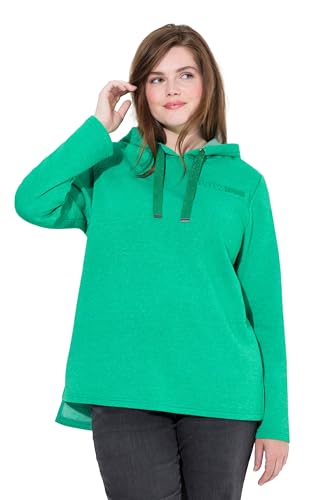 Ulla Popken Damen große Größen Übergrößen Plus Size Sweatshirt, Schriftdruck, Classic, Kapuze, Langarm moosgrün 46+ 834187451-46+ von Ulla Popken