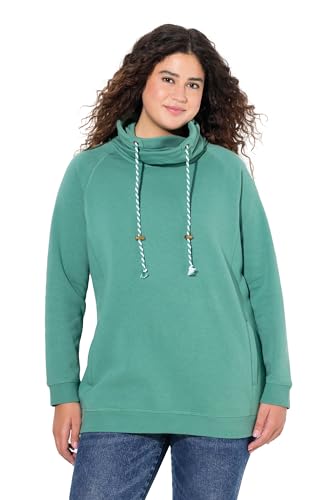 Ulla Popken Damen große Größen Übergrößen Plus Size Sweatshirt, weiter Stehkragen, Taschen, Raglan-Langarm von Ulla Popken