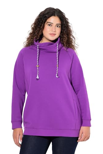 Ulla Popken Damen große Größen Übergrößen Plus Size Sweatshirt, weiter Stehkragen, Taschen, Raglan-Langarm von Ulla Popken