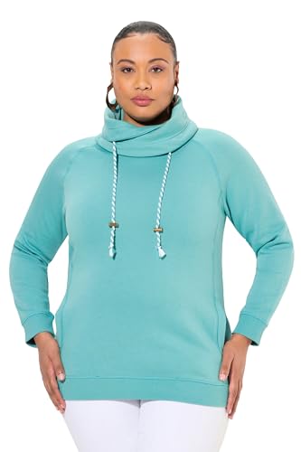 Ulla Popken Damen große Größen Übergrößen Plus Size Sweatshirt, weiter Stehkragen, Taschen, Raglan-Langarm von Ulla Popken