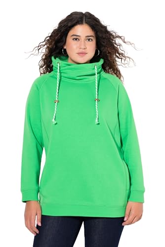 Ulla Popken Damen Sweatshirt, Weiter Stehkragen, Taschen, Raglan-Langarm, Mintgrün, 62-64 EU Ulla Popken Damen Sweatshirt, Weiter Stehkragen, Taschen, Raglan-Langarm, Mintgrün, 62-64 EU von Ulla Popken