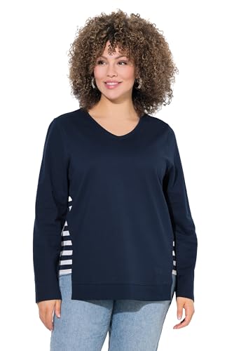 Ulla Popken Damen große Größen Übergrößen Plus Size Sweatshirt mit Streifeneinsatz von Ulla Popken