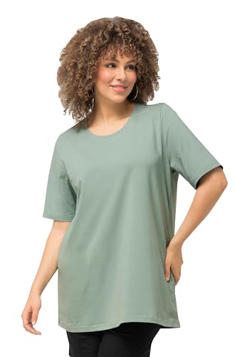 Ulla Popken Damen große Größen Übergrößen Plus Size T-Shirt, A-Linie, Rundhalsausschnitt, Halbarm helles moosgrün 54+ 807264182-54+ Ulla Popken Damen große Größen Übergrößen Plus Size T-Shirt, A-Linie, Rundhalsausschnitt, Halbarm helles moosgrün 54+ 807264182-54+ von Ulla Popken