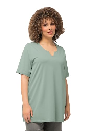 Ulla Popken Damen große Größen Übergrößen Plus Size T-Shirt, A-Linie, Tunika-Ausschnitt, Halbarm von Ulla Popken