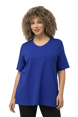 Ulla Popken Damen große Größen Übergrößen Plus Size T-Shirt, A-Linie, V-Ausschnitt, Halbarm von Ulla Popken