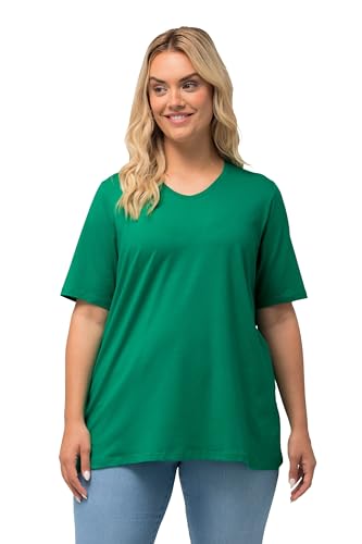 Ulla Popken Damen große Größen Übergrößen Plus Size T-Shirt, A-Linie, V-Ausschnitt, Halbarm smaragd 50+ 807284457-50+ Ulla Popken Damen große Größen Übergrößen Plus Size T-Shirt, A-Linie, V-Ausschnitt, Halbarm smaragd 50+ 807284457-50+ von Ulla Popken
