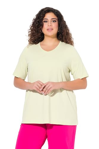 Ulla Popken Damen große Größen Übergrößen Plus Size T-Shirt, A-Linie, V-Ausschnitt, Halbarm von Ulla Popken