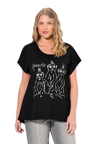Ulla Popken Damen große Größen Übergrößen Plus Size T-Shirt, Metallic-Tiermotiv, Oversized, Rundhals, Halbarm von Ulla Popken