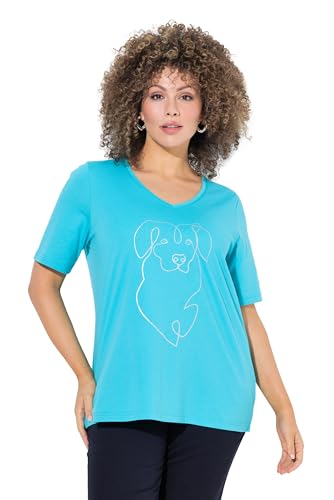 Ulla Popken Damen große Größen Übergrößen Plus Size T-Shirt, Metallic-Tiermotiv, V-Ausschnitt, Halbarm tiefes Aqua 50+ 839753740-50+ Ulla Popken Damen große Größen Übergrößen Plus Size T-Shirt, Metallic-Tiermotiv, V-Ausschnitt, Halbarm tiefes Aqua 50+ 839753740-50+ von Ulla Popken
