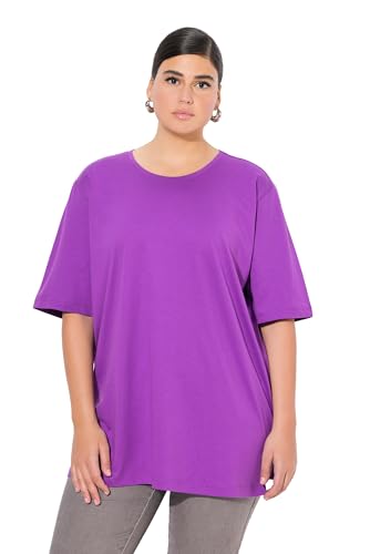 Ulla Popken Damen große Größen Übergrößen Plus Size T-Shirt, Rundhalsausschnitt, Relaxed, Halbarm lila 66+ 486910824-66+ von Ulla Popken