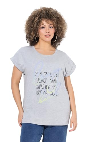 Ulla Popken Damen große Größen Übergrößen Plus Size T-Shirt, Schriftzug, Oversized, Rundhals, Halbarm hellgrau mélange 50+ 838703134-50+ Ulla Popken Damen große Größen Übergrößen Plus Size T-Shirt, Schriftzug, Oversized, Rundhals, Halbarm hellgrau mélange 50+ 838703134-50+ von Ulla Popken