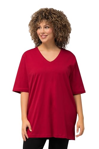 Ulla Popken Damen Basic-v-shirt T-Shirts, Mohn, 50-52 EU von Ulla Popken