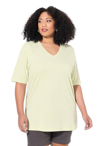 Ulla Popken Damen große Größen Übergrößen Plus Size T-Shirt, V-Ausschnitt, Relaxed, Halbarm von Ulla Popken