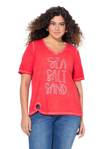 Ulla Popken Damen große Größen Übergrößen Plus Size T-Shirt, Zieröse, Classic, V-Ausschnitt, Halbarm neon rot 46+ 836079520-46+ Ulla Popken Damen große Größen Übergrößen Plus Size T-Shirt, Zieröse, Classic, V-Ausschnitt, Halbarm neon rot 46+ 836079520-46+ von Ulla Popken
