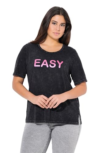 Ulla Popken Damen große Größen Übergrößen Plus Size T-Shirt mit Easy Wording,Classic von Ulla Popken