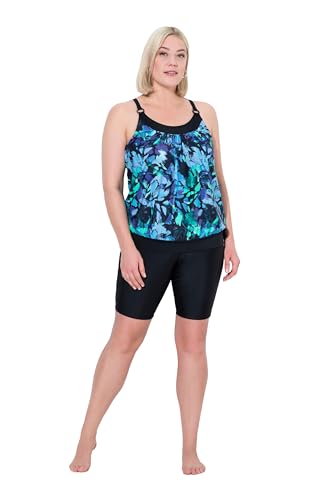 Ulla Popken Damen große Größen Übergrößen Plus Size Tankini, Radler, Softcups, Träger verstellbar Marine 42+ 827252130-42+ von Ulla Popken