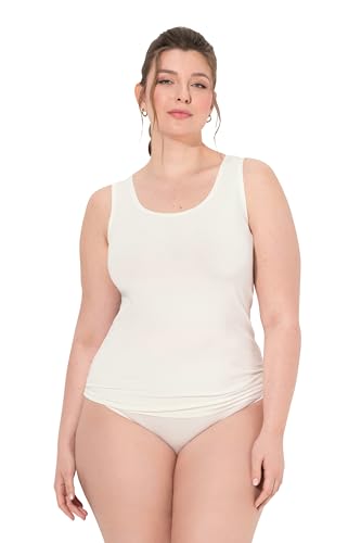 Ulla Popken Damen große Größen Übergrößen Plus Size Tanktop, Rundhals, ärmellos, Modalmischung von Ulla Popken