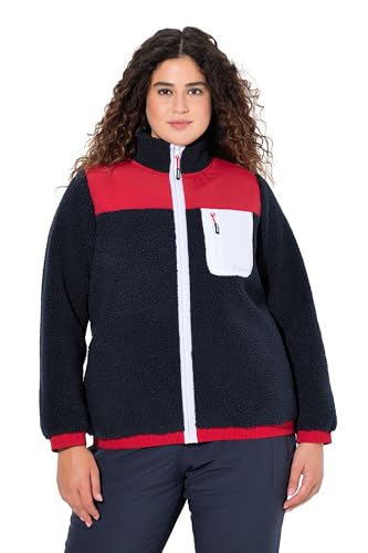 Ulla Popken Damen große Größen Übergrößen Plus Size Teddyfleece-Jacke, Patches, Stehkragen, 2-Wege-Zipper Marine 54+ 823345130-54+ Ulla Popken Damen große Größen Übergrößen Plus Size Teddyfleece-Jacke, Patches, Stehkragen, 2-Wege-Zipper Marine 54+ 823345130-54+ von Ulla Popken