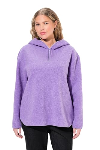 Ulla Popken Damen große Größen Übergrößen Plus Size Teddypullover, Plüsch, Kapuze, Langarm von Ulla Popken