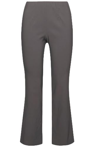 Ulla Popken Damen große Größen Übergrößen Plus Size Thermo-Bengalinhose, Slim Fit, warm, Elastikbund Graphitgrau 62 826001110-62 von Ulla Popken