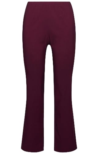 Ulla Popken Damen große Größen Übergrößen Plus Size Thermo-Bengalinhose, Slim Fit, warm, Elastikbund aubergine 52 826001540-52 von Ulla Popken