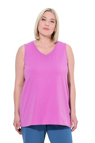 Ulla Popken Damen große Größen Übergrößen Plus Size Top, A-Linie, V-Ausschnitt, ärmellos kühles pink 50+ 807291807-50+ von Ulla Popken