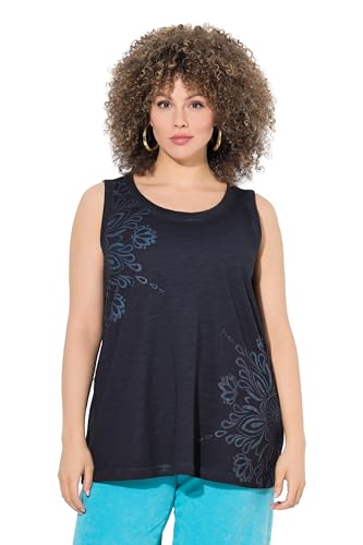 Ulla Popken Damen große Größen Übergrößen Plus Size Top, Mandalas, A-Linie, Rundhals, ärmellos schwarz 58+ 838504100-58+ von Ulla Popken