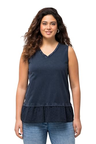 Ulla Popken Damen große Größen Übergrößen Plus Size Top, Stickerei-Bordüre, V-Ausschnitt, ärmellos Marine 50+ 829574130-50+ Ulla Popken Damen große Größen Übergrößen Plus Size Top, Stickerei-Bordüre, V-Ausschnitt, ärmellos Marine 50+ 829574130-50+ von Ulla Popken