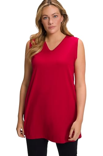 Ulla Popken Damen Basic-v-top T-Shirts, Mohn, 62-64 EU von Ulla Popken