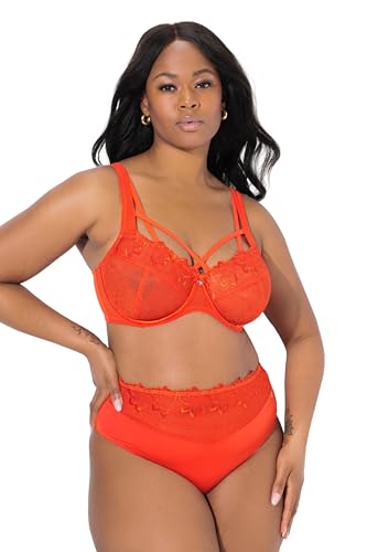 Ulla Popken Damen große Größen Übergrößen Plus Size TruYou Bügel-BH, transparente Spitze, Cup C - F von Ulla Popken