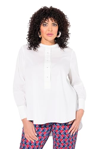 Ulla Popken Damen große Größen Übergrößen Plus Size Tunika, Zierriegel, A-Linie, Rundhals, Langarm von Ulla Popken