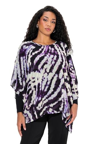 Ulla Popken Damen große Größen Übergrößen Plus Size Tunika, doppellagig, Oversized, Rundhals, 3/4-Arm von Ulla Popken
