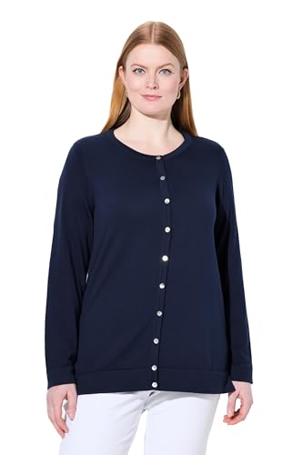 Ulla Popken Damen große Größen Übergrößen Plus Size Twinset-Strickjacke, Rundhals, Langarm, Pima Cotton Dunkles Marine 50+ 841465120-50+ Ulla Popken Damen große Größen Übergrößen Plus Size Twinset-Strickjacke, Rundhals, Langarm, Pima Cotton Dunkles Marine 50+ 841465120-50+ von Ulla Popken