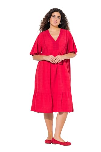 Ulla Popken Damen große Größen Übergrößen Plus Size Volant-Kleid mit V-Ausschnitt von Ulla Popken