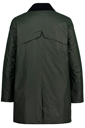 Ulla Popken Damen große Größen Übergrößen Plus Size Wachsjacke, wasserabweisend, Cordkragen, Komplettfutter dunkel oliv 46+ 808369120-46+ von Ulla Popken