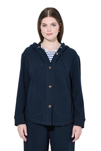 Ulla Popken Damen große Größen Übergrößen Plus Size Waffle Pique Sweatjacket with Hood von Ulla Popken