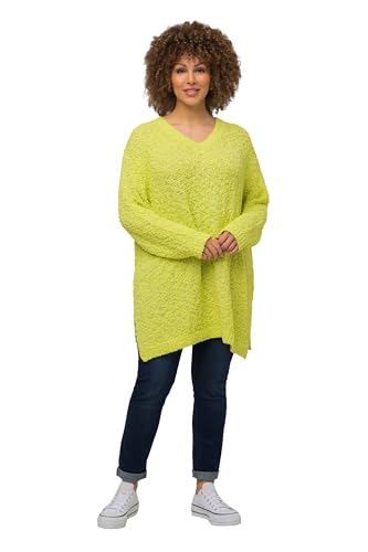 Ulla Popken Damen mit V-neck Pullover, Limettengrün, 42-44 EU von Ulla Popken