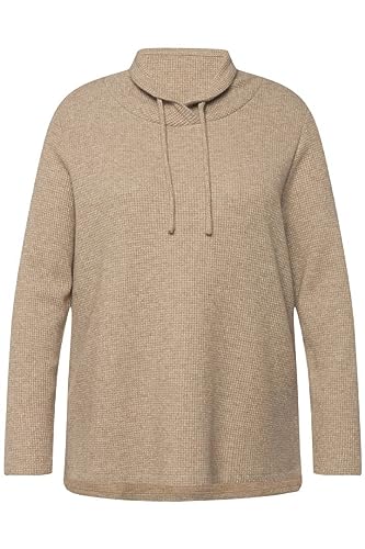 Ulla Popken Damen waffeloptik Sweatshirts, Mauve, 50-52 von Ulla Popken