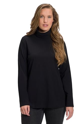 Ulla Popken Damen with Turtleneck T-Shirt, Braun, 50-52 von Ulla Popken