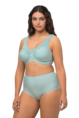 Ulla Popken Damenmode 658495 Curvy Kelly Nadelstreifen-Stütz-BH in Übergröße, Minze, 105F von Ulla Popken