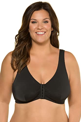 Ulla Popken Damen Bustier, Vorderverschluss, Cup C/D-E/F, schwarz, 120 von Ulla Popken