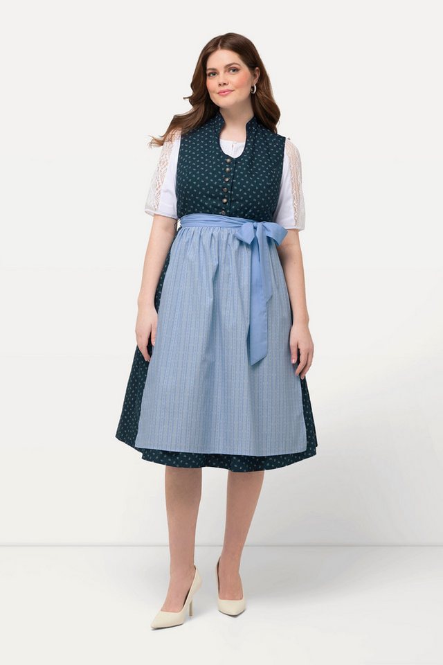 Ulla Popken Dirndl Dirndl Schmuckknöpfe Stehkragen V-Ausschnitt von Ulla Popken
