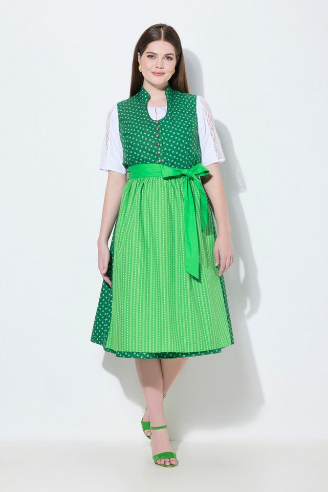 Ulla Popken Dirndl Dirndl Stehkragen Schmuckknöpfe ärmellos von Ulla Popken