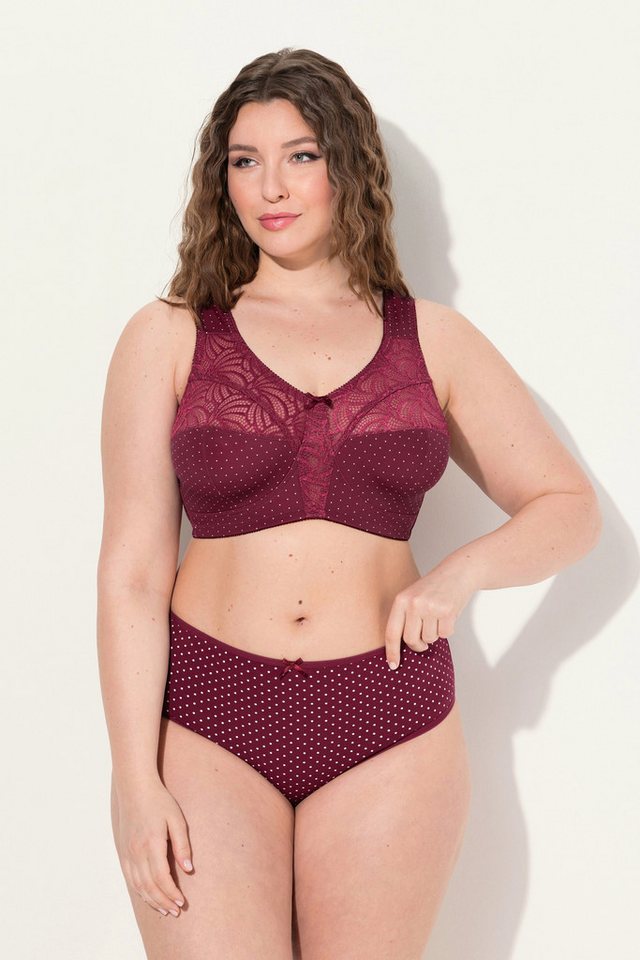 Ulla Popken Entlastungs-BH Entlastungs-BH Punkte Spitze ohne Bügel Cup C - F von Ulla Popken