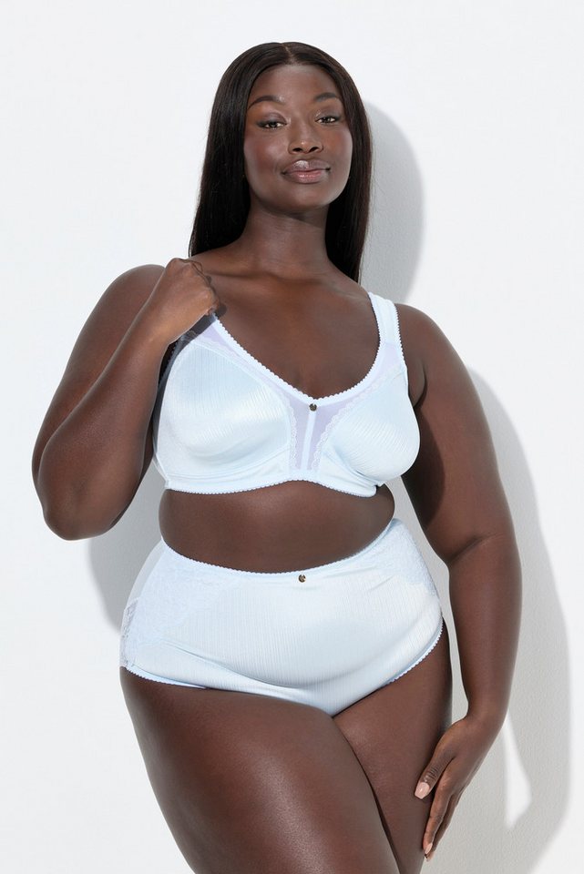 Ulla Popken Entlastungs-BH Minimizer-BH Satin Spitze ohne Bügel Cup C - F von Ulla Popken