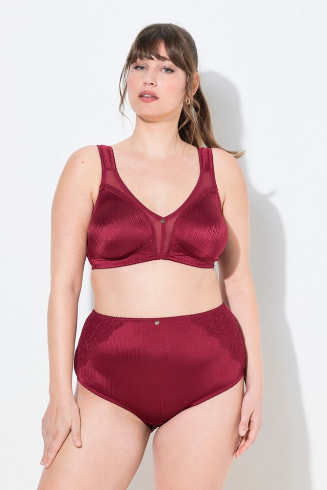 Ulla Popken Entlastungs-BH Minimizer-BH Satin Spitze ohne Bügel Cup C - F von Ulla Popken